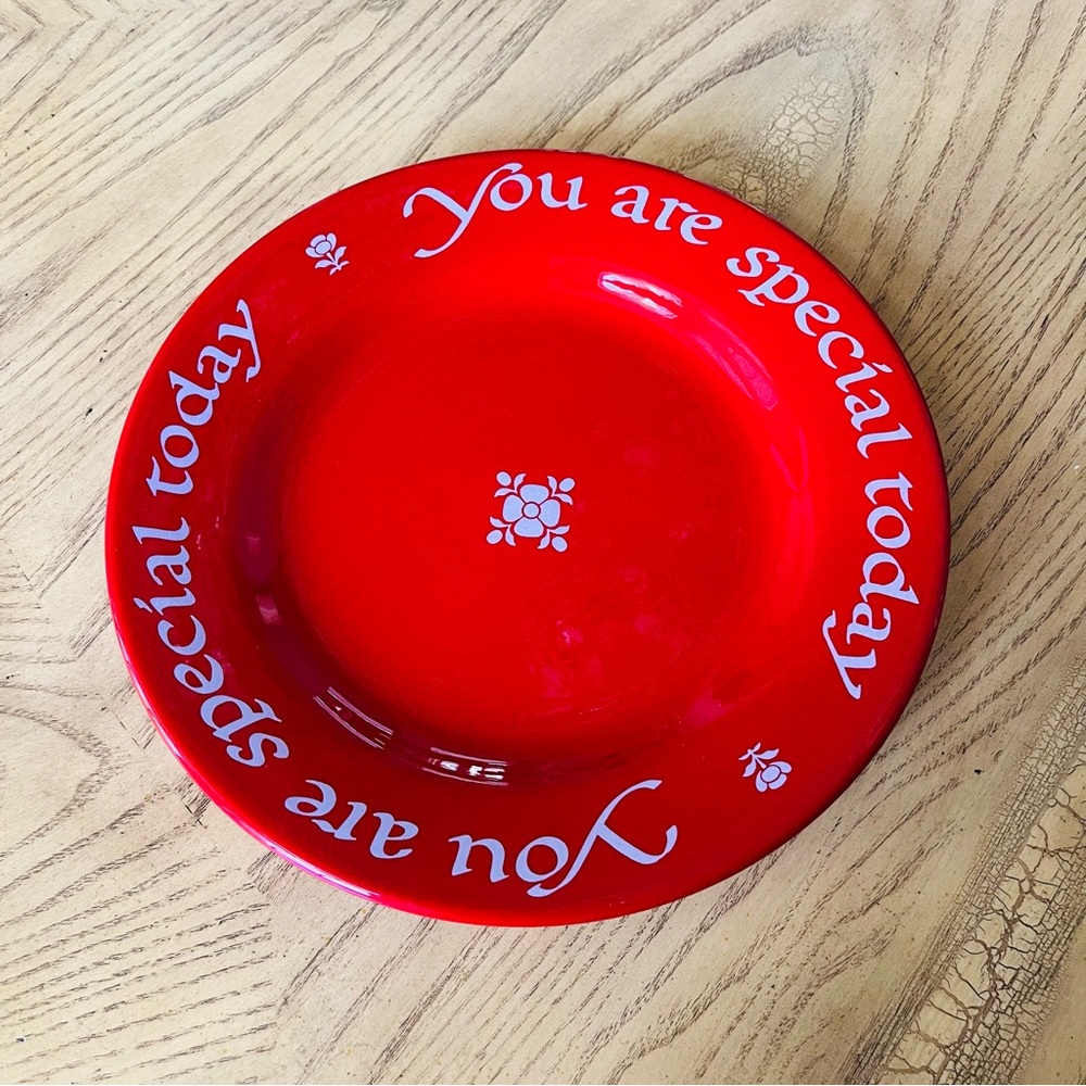 You Are Special Today Red Plate